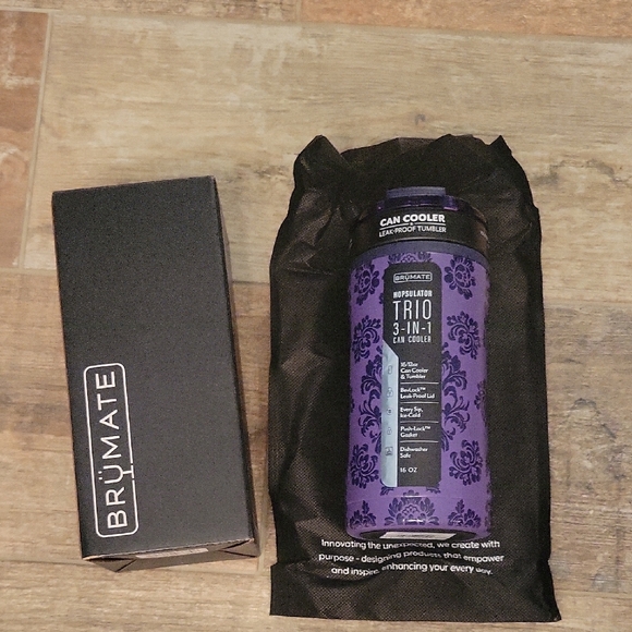 BrüMate Halloween Violet Victorian Trio 3-in-1 Can Cooler 16oz NWT - Picture 2 of 6